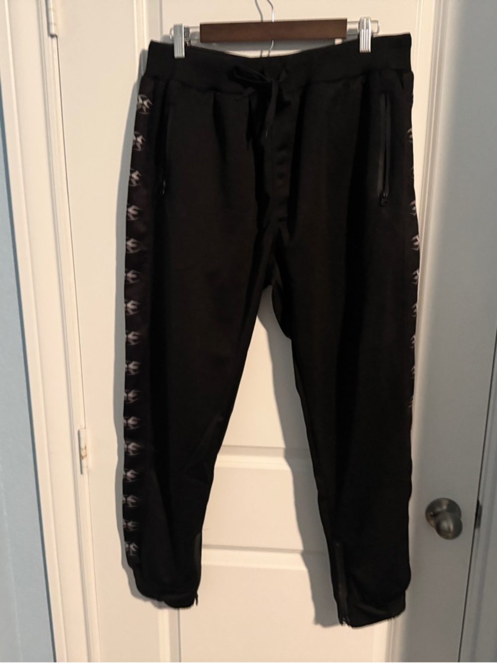 Empire Black Men’s Jogger Paintball and Airsoft Pants with Side Empire Logos XL
